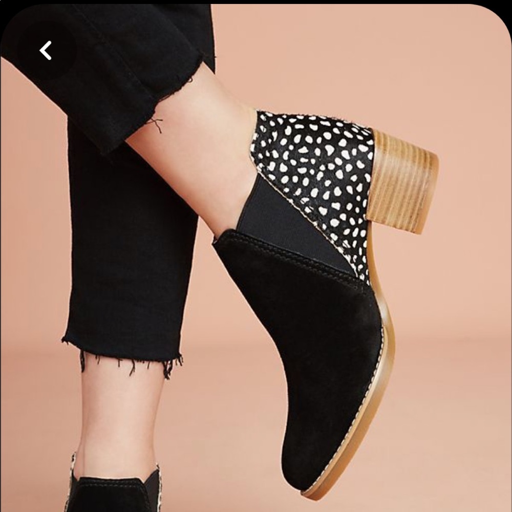 All Black animal print booties